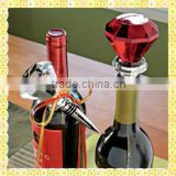 New Arrival Red Crystal Wine Stopper Set For Party Bottle Decoration