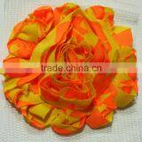 Baby girl neon glowing artificial flower patterned chiffon fabric