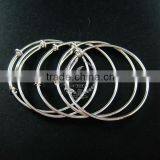 50mm Diameter Silver Plated Brass Simple Wiring Bracelet for Beading 1900100 thumbnail-1