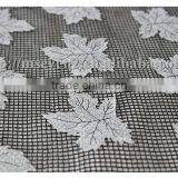 2016 Most Fancy Design Silver Maple Leaf Shape Laser PU Embroidery Lace Fabric thumbnail-5