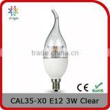 CAL35 TUNABLE 200LM 3W EQUAL TO 25W E12 FLAME CANDLE CRYSTAL LIGHT BULB WITH UL STANDARD thumbnail-1
