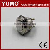 JS16F CE ROHS 16mm Flat Round 1NO Momentary Push Button Switch 12V Brass Illuminated Push Button Foot Switch thumbnail-1