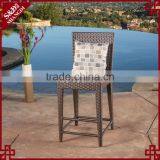 Top Quality Resin Wicker Backrest Design High Vintage Bar Stools thumbnail-1