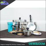 7pcs Colorful Cooking Pot and Frying Pan Bakelite Handle Non-stick Cookware Sets thumbnail-4