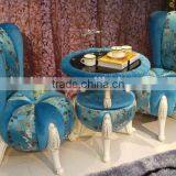 BISINI Classic Solid Wood With Fabric Chair, Elegant Designed Living Room Set, Leisure Table and Chairs Set (BF01-X1199) thumbnail-4