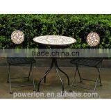 Wedding Decoration Mosaic Bistro Set Brown KD Table Foldable Chairs thumbnail-1
