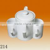 Porcelain Teapot With Cup thumbnail-1