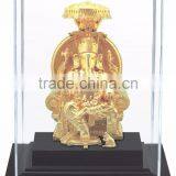 Gold foil Indian Buddha statue in Display box promotion gift