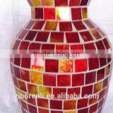Wedding Decor Mosaic Unique Handblown Art Glass Vase thumbnail-2