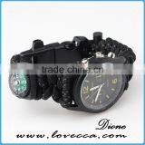 Multicolor Wholesale Firestarter Survival Paracord Watch Bracelet for Outdoor thumbnail-5