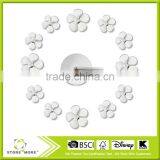 DIY 3D Flowers Mirror Sticker Wall Clock thumbnail-1