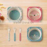BSCI Audit Biodegradable Eco Bamboo Fiber Kids Dinner Set thumbnail-2