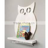Owl Shape Wall Shelf New Design MDF Wood Display Shelf for Kids Room Decor Wall Mount Shelf Wholesale thumbnail-2