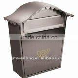 Galvanized Metal Mail Box in the Shape of Small House thumbnail-1