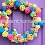 Outdoor Rattan Ball Light Ring, Christmas Decoration thumbnail-1