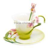 2015 New Bone China Ceramic Tea Cup And Saucer With Classical Flower Design thumbnail-2