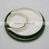 Set of 3 Customized White Porcelain Serving Tray,snack Tray thumbnail-1