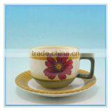 Customise Handpainted Ceramic Coffee Mug With Saucer thumbnail-1