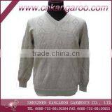 Men's V-neck Wool/viscose Pullover Sweater thumbnail-1