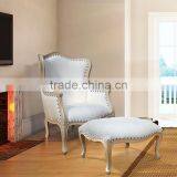 Wing Chair With Ottoman thumbnail-1