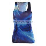 Custom Ladies Racer Back Quick Dry and Skinny All Over Printing Tank Tops ,yoga Sleeve Shirt ,sport Tanks thumbnail-1