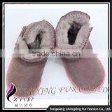 CX-SHOES-06C Genuine Sheared Sheep Skin Leather Funny Baby Shoes thumbnail-4