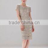 Lady's Latest High Quality Popular Fashion Crochet Lace Party Dress thumbnail-1