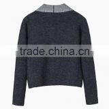 Shawl Collar Casual Wool Open Front Knit Cardigan Coat thumbnail-2