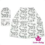 High Quanity Wholesale Baby 3pcs Product Printed Animals Baby Car With Warm Hat and Gloves for Newborn thumbnail-1