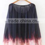 Runwaylover EY2342B Women 2017 Deep V-Neck Fashion Hit Color Blouse thumbnail-3