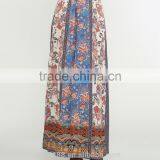 2017 OEM Photo Ladies Floral Print Long Maxi Side Slit Skirt thumbnail-6