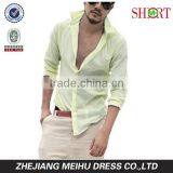 Hawaii Styling Men's Cotton Linen Blend Shirts Ultra Light Colorful Shirts thumbnail-2