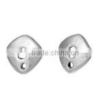 Earring Findings Ear Studs Components Rhombus Antique Silver 15.0mm x 13.0mm thumbnail-1