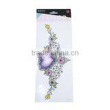 Paper Removable Waterproof Sternum Sticker Body Art Multicolor Flower Leaves Pattern Heart Temporary Tattoo Custom thumbnail-3
