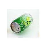 355ml Transparent PET Beverage Can / Juice Bottle With Aluminum Easy Open Lid