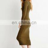China New Product Ladies Elegant Midi Dress Long Sleeves Classic Bodycon Midi Dress thumbnail-3