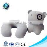 Microbeads Spandex Reversible U Shape Neck Pillow Case Fashion Cartoon Soft Plush Pink Dog Toy 2 in 1 Travel Neck Rest Pillow thumbnail-3