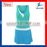 Healong Custom Made Thermal Transfer Printing Ladies Tennis Apparel