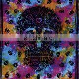 Indian Queen Size Scary Skull Handmade Decor Tapestry Bedspread Wall Hanging Gypsy Cotton Throw thumbnail-2