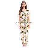 Korean Style Waist Ethnic Print Formal Office Ropa Mujer Jumpsuit For Middle Age Ladies thumbnail-5
