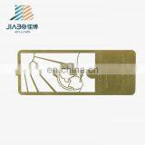 Rectangle Hollow Custom Brass Bookmark With Your Own Logo