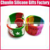 New Coming Silk Printed Silicone Slap Bracelet thumbnail-1