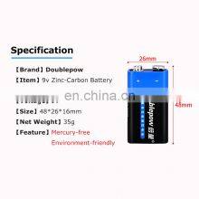 Primary 6f22 9V Zinc Carbon Battery for Electronic Devices thumbnail-3
