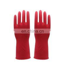 Red Rubber Gloves House Clean Hand Gloves Work With Long Sleeves thumbnail-1