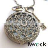 Spider-web Carving Pattern Hollow Out Design Antique Style Delicate Pocket Watch - Middle Size thumbnail-1