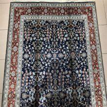Yamei Lagend Royal Blue Color Handmade Silk Persian Rug and Tapestry for Sale thumbnail-2