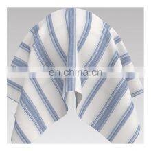 100% BCI Cotton Yarn Dyed Blue Stripe Flannel for Living Wear and Pajama