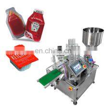 Automatic Rotary Sauce Cup Filling and Sealing Machine Tomato Sauce Cup Ketchup Cup Filling Sealing Packing Machine