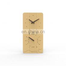 Modern Design Natural Eco Friendly Bamboo Tide And Singing Bowl Analog Wall Clock thumbnail-5