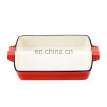Cast Iron Enamel Rectangle Dish Pan Baking Dish Pan thumbnail-3
